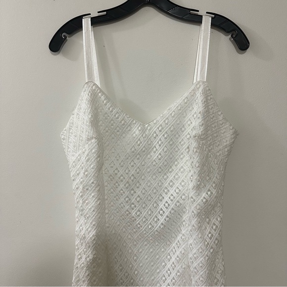White House Black Market Womens White Dress Size 6 Eyelet Lace Sheath‎ Dress New - Picture 2 of 10